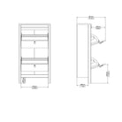 Barcelona Shoe Cabinet 2 Flip Down Doors In White - Price Crash Furniture