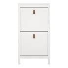 Barcelona Shoe Cabinet 2 Flip Down Doors In White - Price Crash Furniture