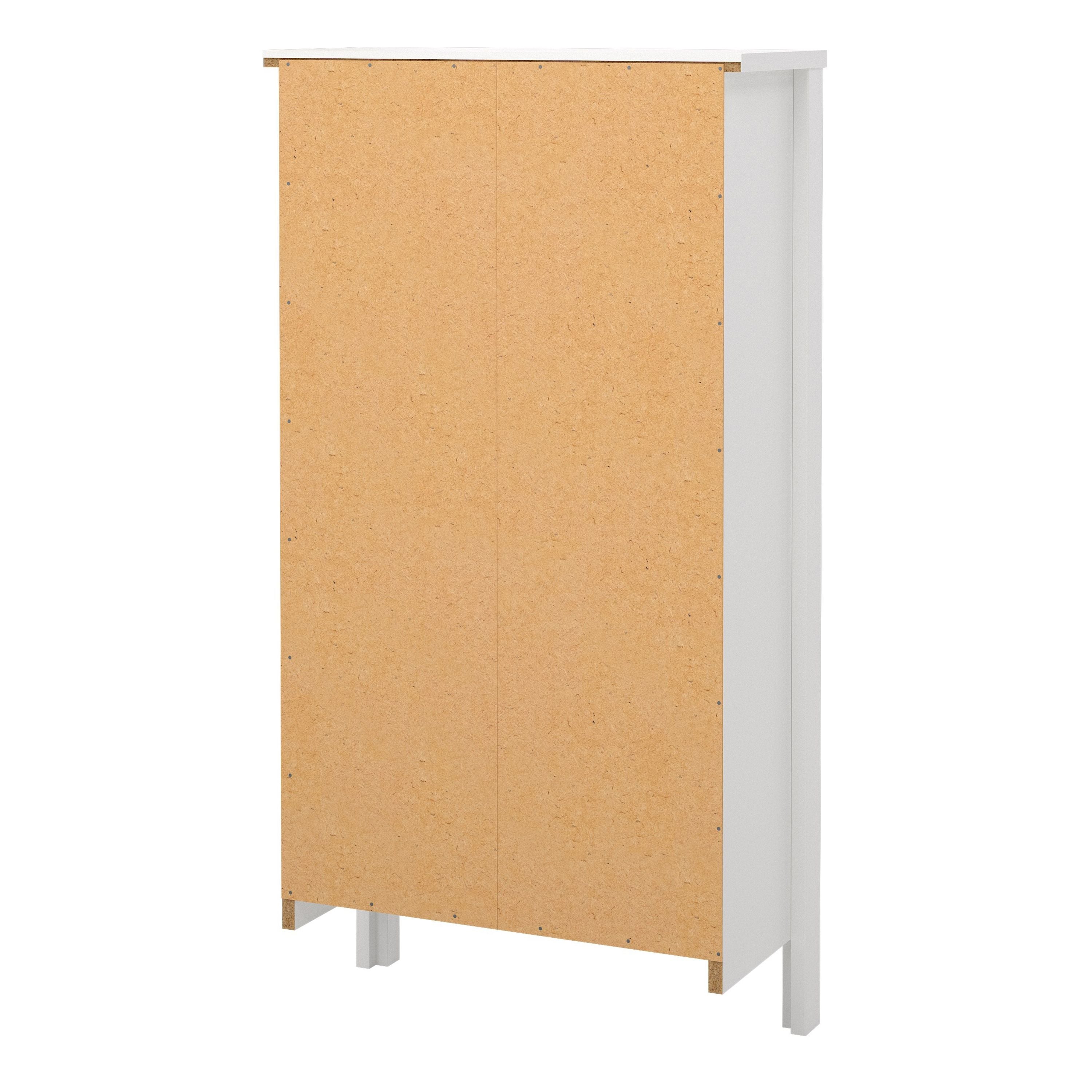 Barcelona Shoe Cabinet 2 Flip Down Doors In White - Price Crash Furniture