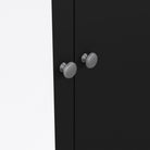 Madrid Mirrored Wardrobe With 1 Door 1 Mirror Door 2 Drawers Matt Black - Price Crash Furniture