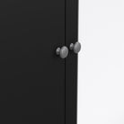 Madrid Extra Large Wardrobe With 2 Doors 1 Mirror Door 2 Drawers Matt Black - Price Crash Furniture