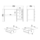 Madrid Home Office Study Desk with 3 Drawers in White - Price Crash Furniture