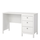 Madrid Home Office Study Desk with 3 Drawers in White - Price Crash Furniture