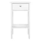 Madrid Bedside Table Unit With 1 Drawer In White - Price Crash Furniture