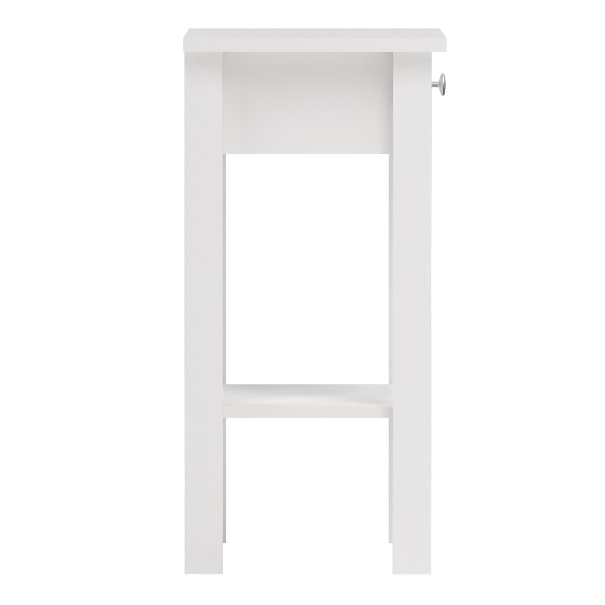 Madrid Bedside Table Unit With 1 Drawer In White - Price Crash Furniture