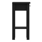 Madrid Bedside Table Unit With 1 Drawer In Matt Black - Price Crash Furniture