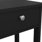 Madrid Bedside Table Unit With 1 Drawer In Matt Black - Price Crash Furniture