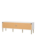 Media TV Unit With 2 Doors 1 Drawer In White - Price Crash Furniture