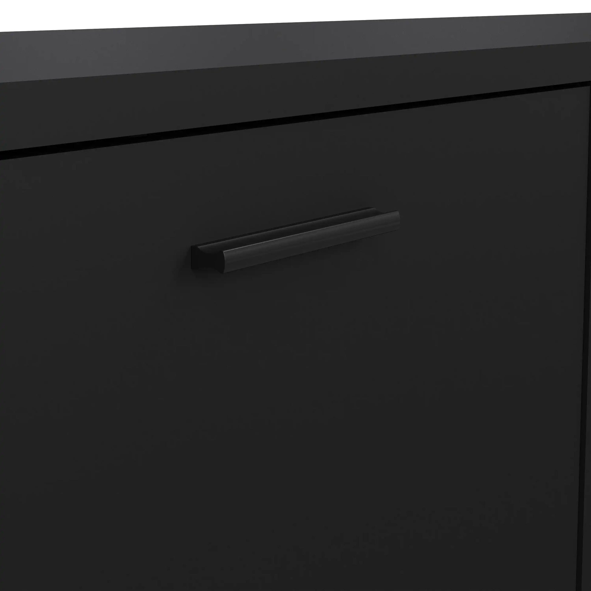 Media TV Unit With 2 Doors 1 Drawer In Black - Price Crash Furniture