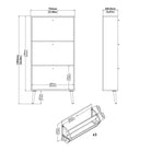 Cumbria Shoe Cabinet 3 Flip Down Doors White - Price Crash Furniture