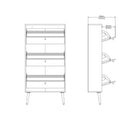 Cumbria Shoe Cabinet 3 Flip Down Doors White - Price Crash Furniture