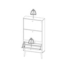 Cumbria Shoe Cabinet 3 Flip Down Doors White - Price Crash Furniture