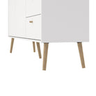 Cumbria Sideboard Buffet Unit 2 Doors + 3 Drawers White - Price Crash Furniture