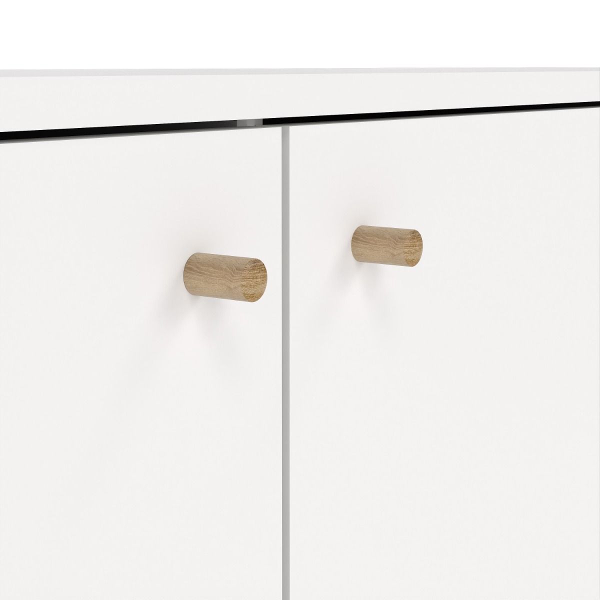 Cumbria Sideboard Buffet Unit 2 Doors + 3 Drawers White - Price Crash Furniture