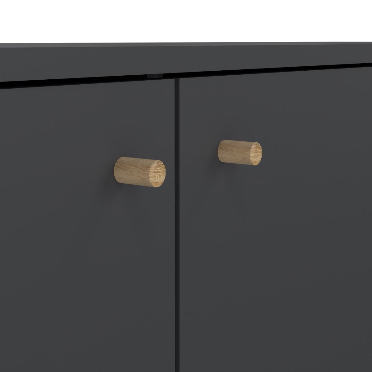 Cumbria Large Sideboard Buffet Unit 2 Doors + 3 Drawers Dark Grey - Price Crash Furniture