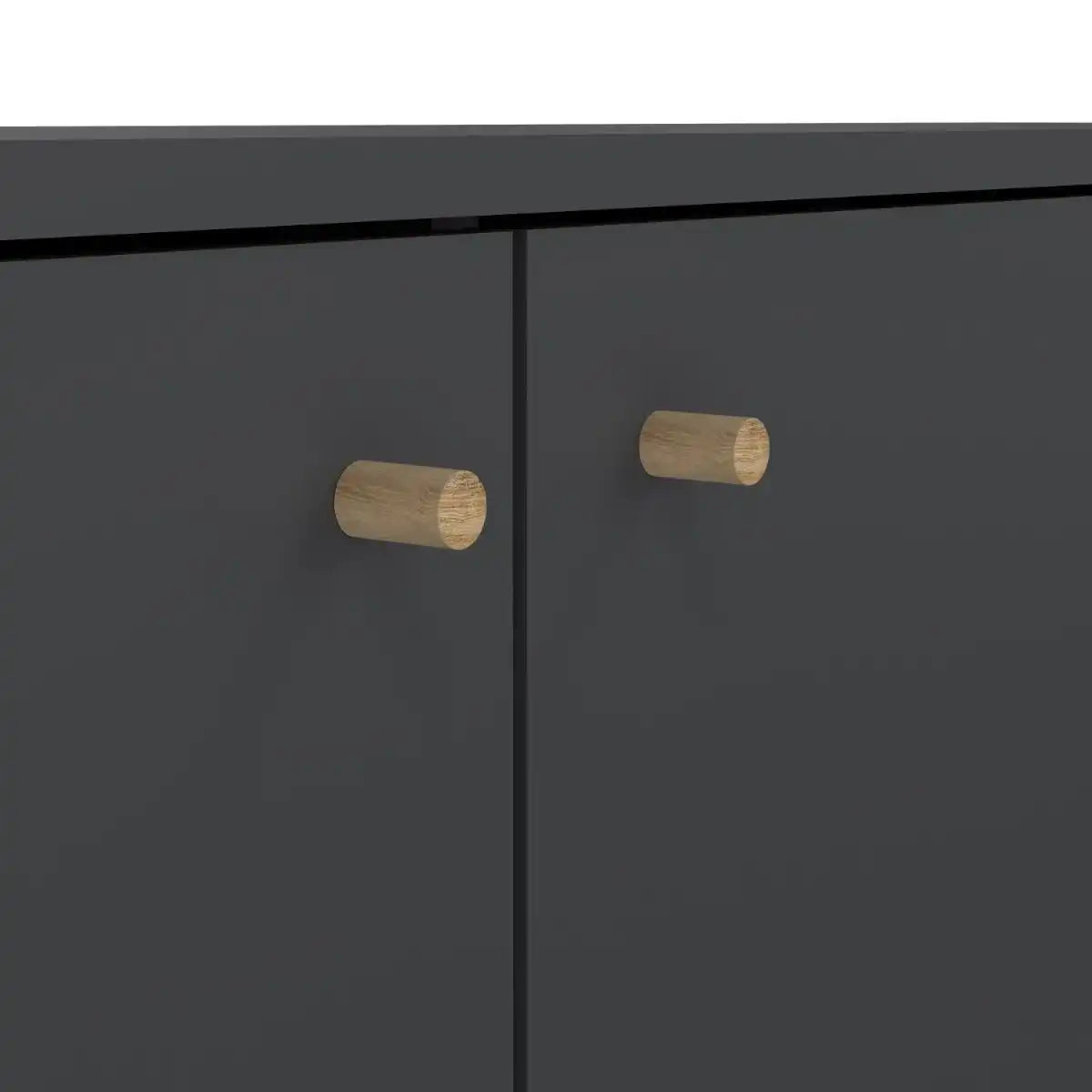 Cumbria Large Sideboard Buffet Unit 2 Doors + 3 Drawers Dark Grey - Price Crash Furniture