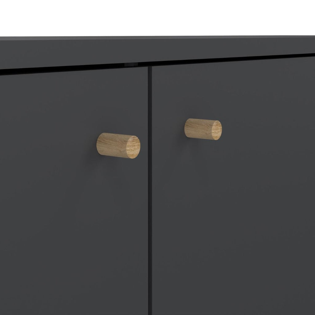 Cumbria Sideboard 2 Doors + 3 Drawers Dark Grey - Price Crash Furniture