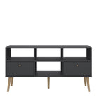 Cumbria TV Stand Unit 2 Drawers Dark Grey up to 42" TVs - Price Crash Furniture