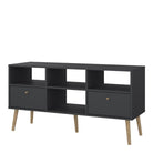 Cumbria TV Stand Unit 2 Drawers Dark Grey up to 42" TVs - Price Crash Furniture