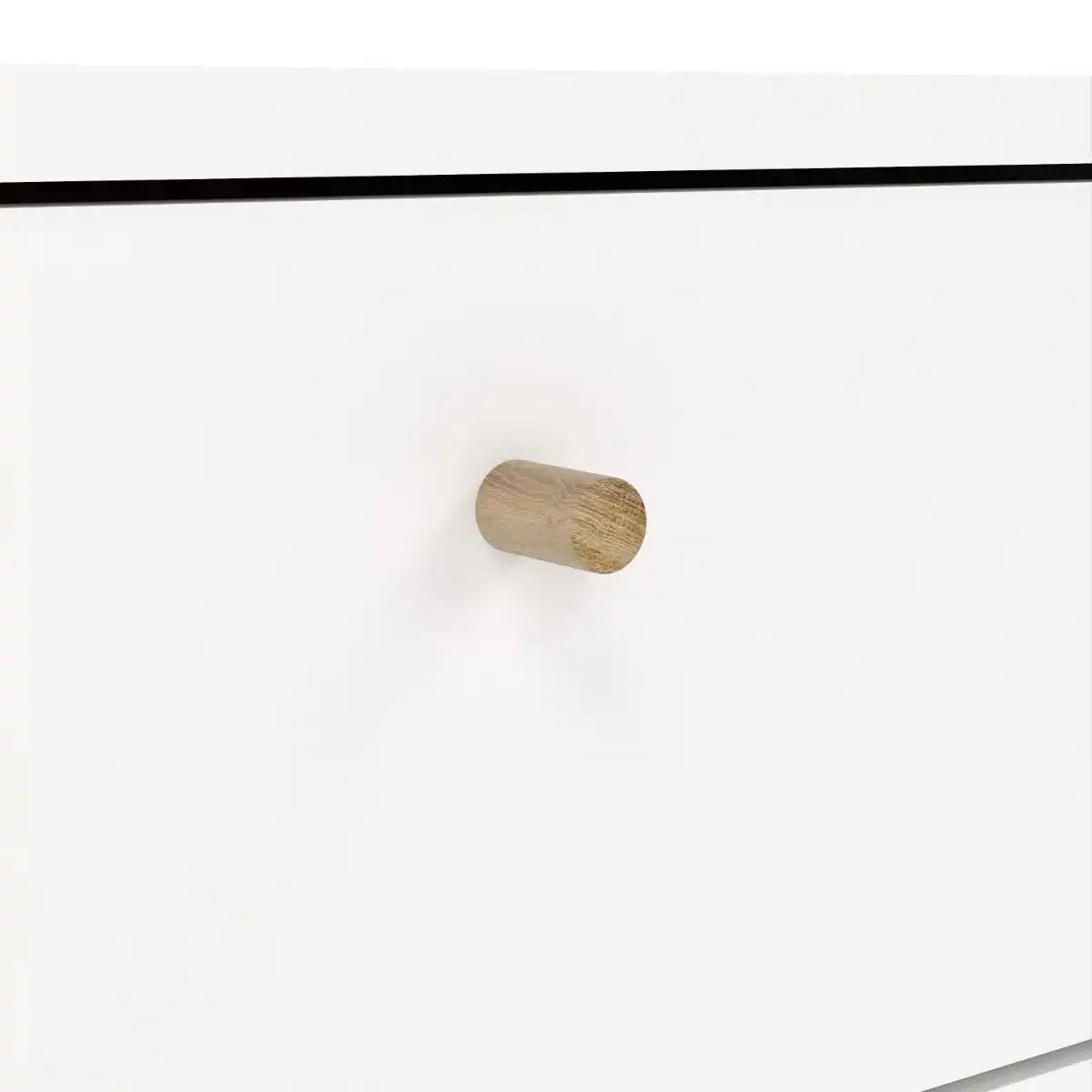 Cumbria Nightstand 1 Door + 1 Drawer White - Price Crash Furniture