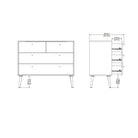 Cumbria  2+2 4 Drawer Chest Drawers in White - Price Crash Furniture