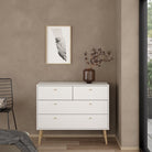 Cumbria  2+2 4 Drawer Chest Drawers in White - Price Crash Furniture