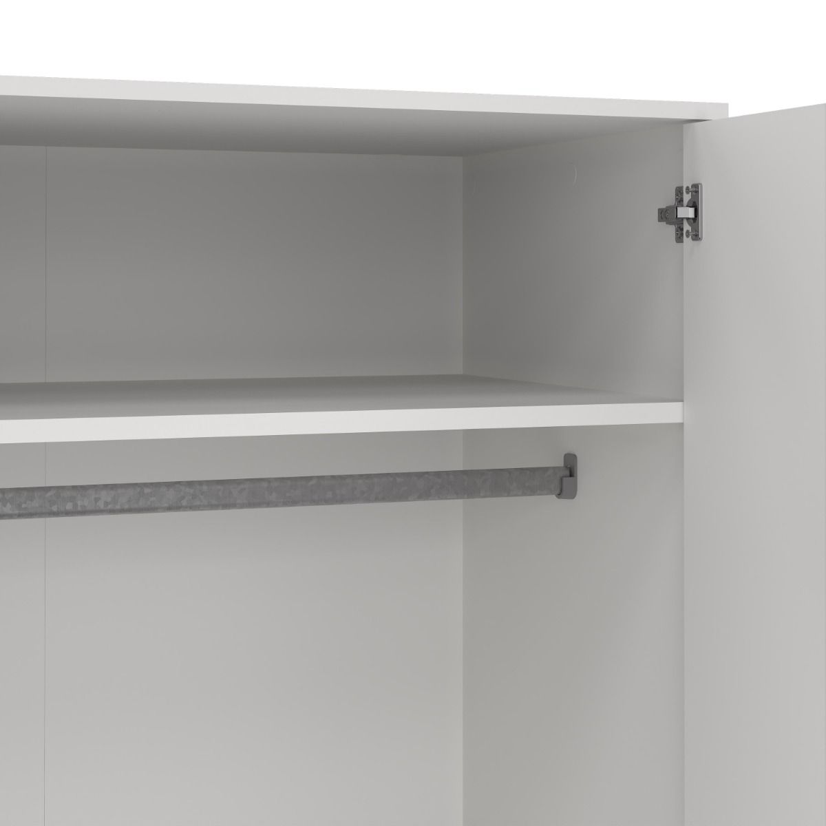 Cumbria Wardrobe With 2 Doors + 2 Drawers White - Price Crash Furniture