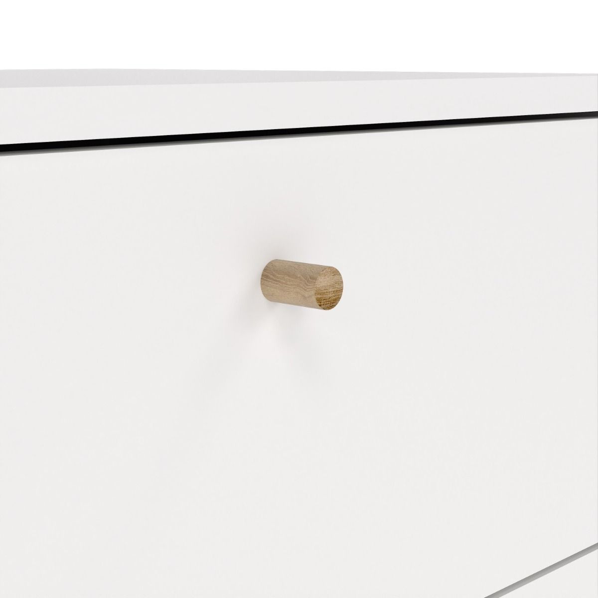 Cumbria Tall Narrow Tallboy 5 Drawer White Chest of Drawers - Price Crash Furniture