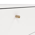 Cumbria Tall Narrow Tallboy 5 Drawer White Chest of Drawers - Price Crash Furniture