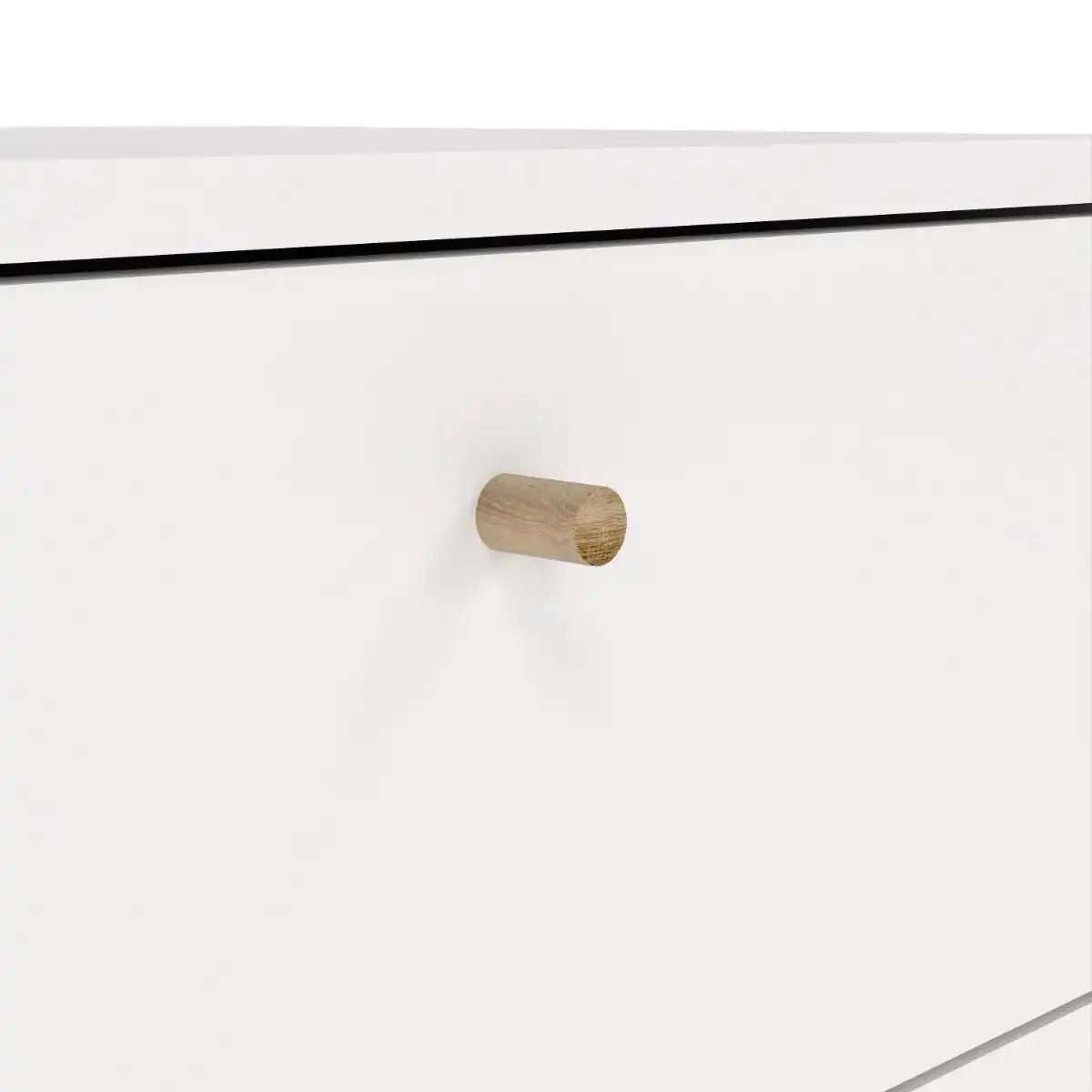 Cumbria Tall Narrow Tallboy 5 Drawer White Chest of Drawers - Price Crash Furniture