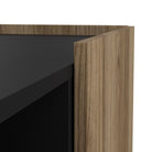 Kendall TV Cabinet With 2 Doors + 1 Drawer in Oak And Black - Price Crash Furniture