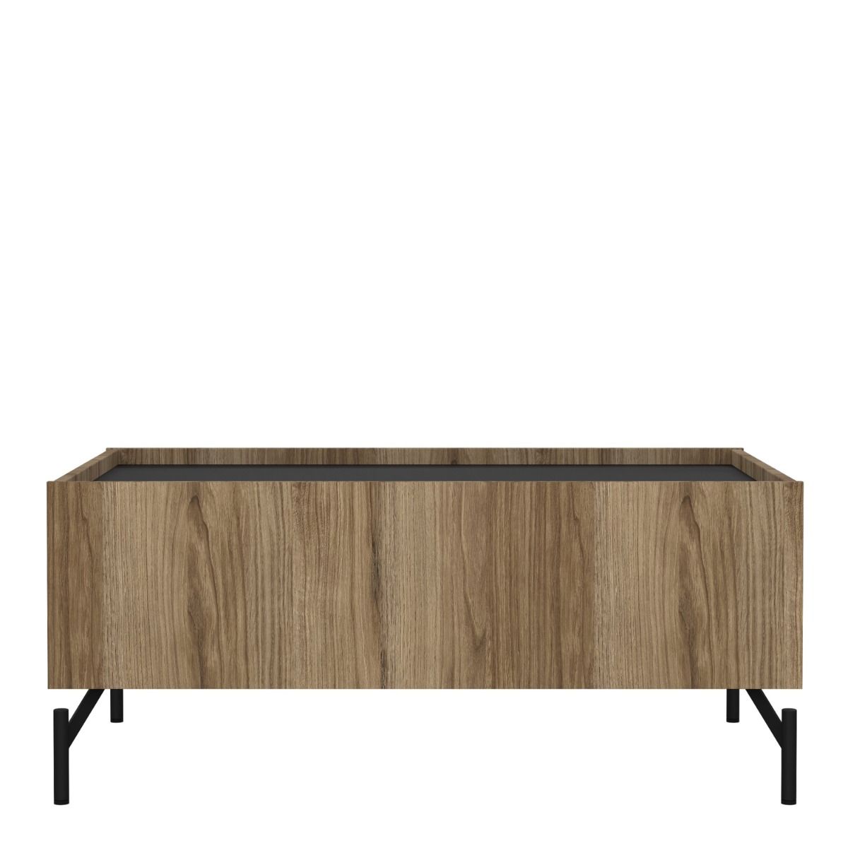 Kendall Storage Coffee Table With 2 Drawers Oak And Black - Price Crash Furniture