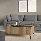 Kendall Storage Coffee Table With 2 Drawers Oak And Black - Price Crash Furniture