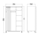 Uppsala Open Mobile Wardrobe Oak & Beige Textile Curtain On Wheels - Price Crash Furniture