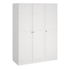 Brande Shaker Style Wardrobe With 3 Frame Doors In White - Price Crash Furniture