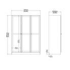 Brande Shaker Style Wardrobe With 3 Frame Doors In White - Price Crash Furniture