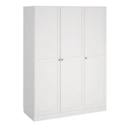 Brande Wardrobe With 3 Frame Doors In White - Price Crash Furniture