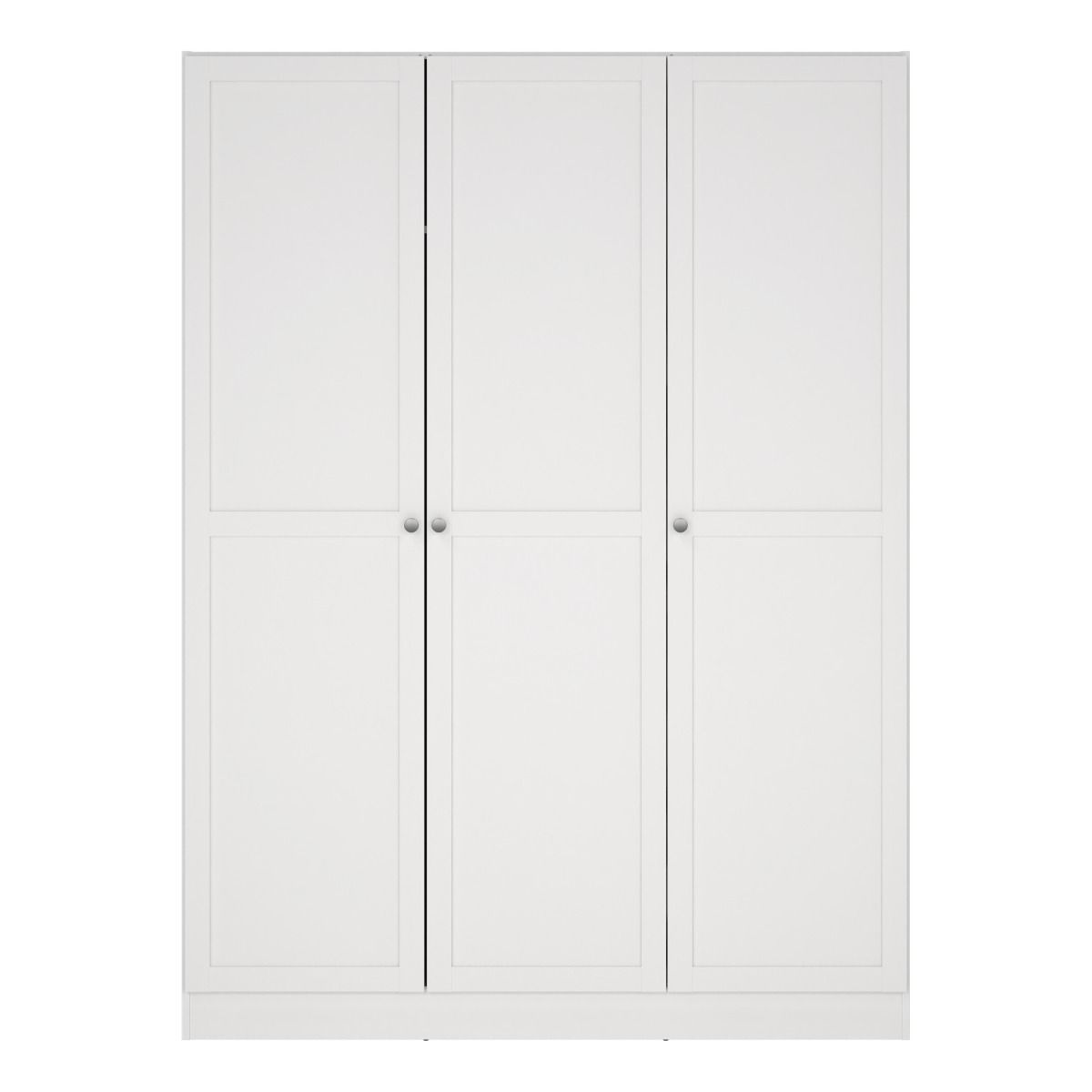 Brande Shaker Style Wardrobe With 3 Frame Doors In White - Price Crash Furniture