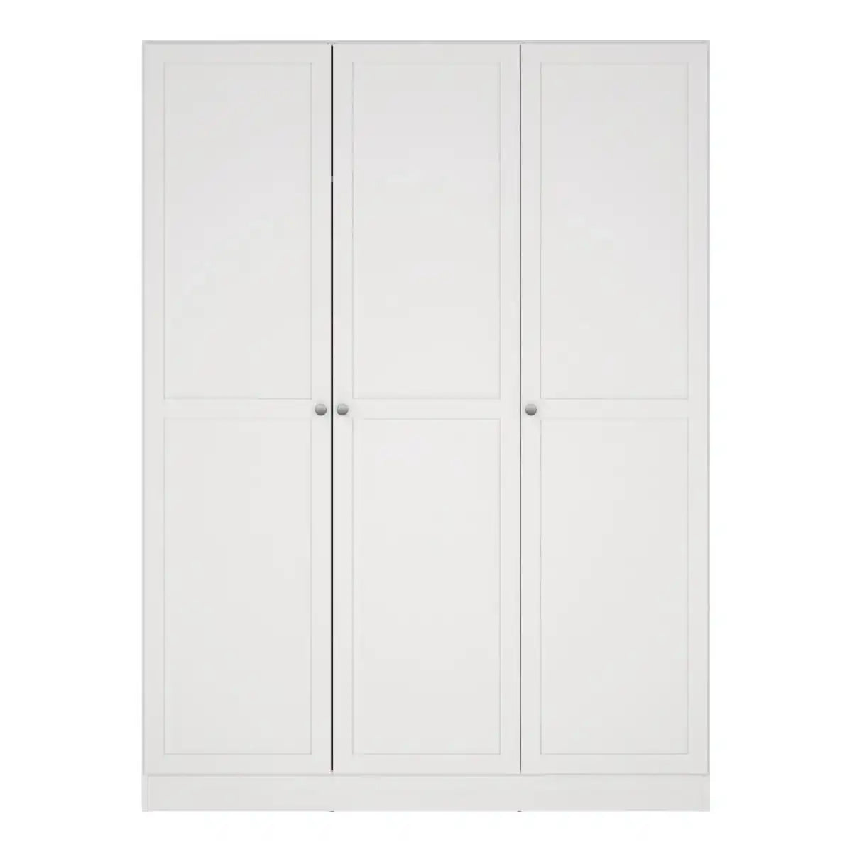 Brande Wardrobe With 3 Frame Doors In White - Price Crash Furniture
