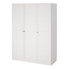 Brande Shaker Style Wardrobe With 3 Frame Doors In White - Price Crash Furniture