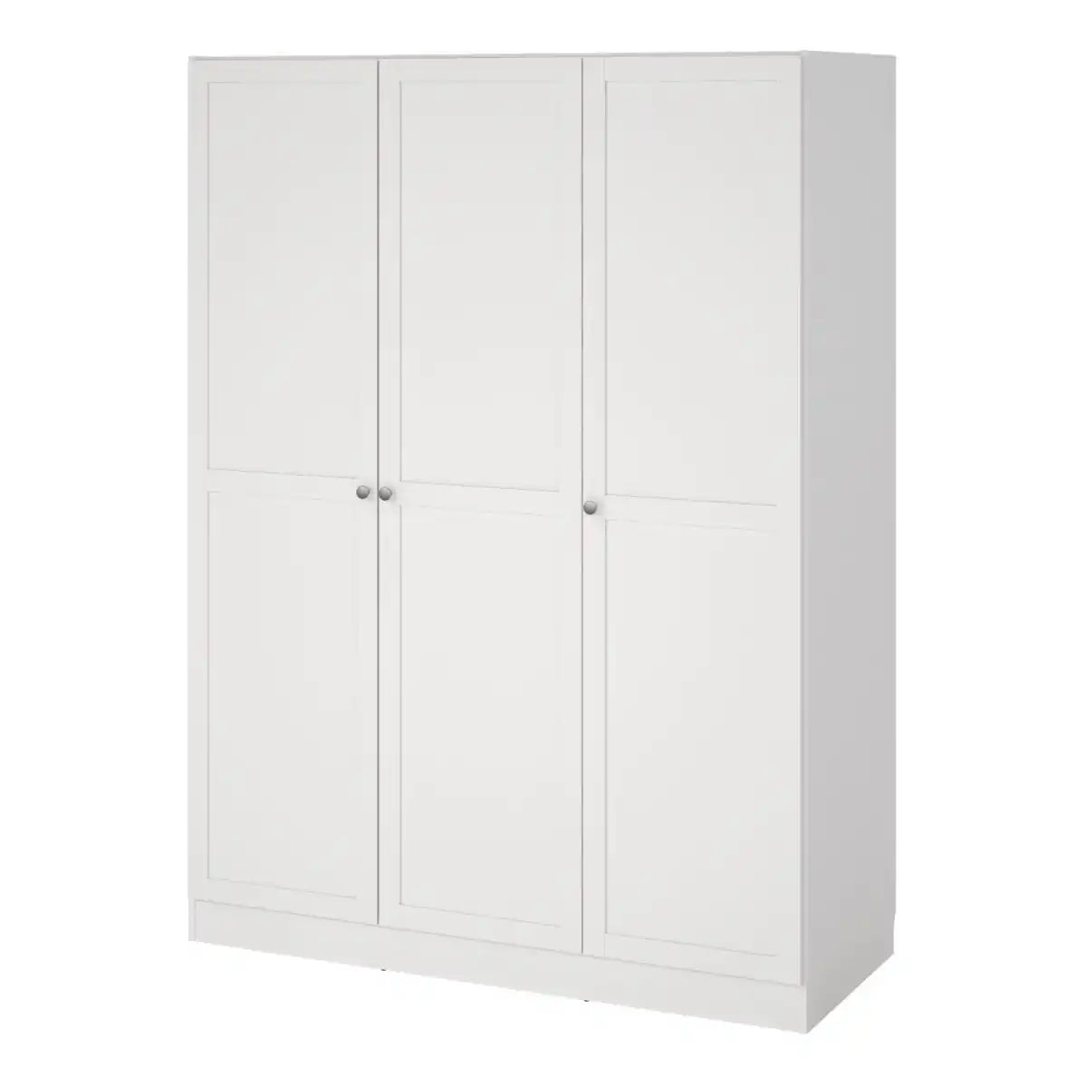 Brande Wardrobe With 3 Frame Doors In White - Price Crash Furniture