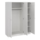 Brande Shaker Style Wardrobe With 3 Frame Doors In White - Price Crash Furniture