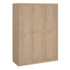 Brande Wardrobe With 3 Frame Doors In Jackson Hickory Oak - Price Crash Furniture