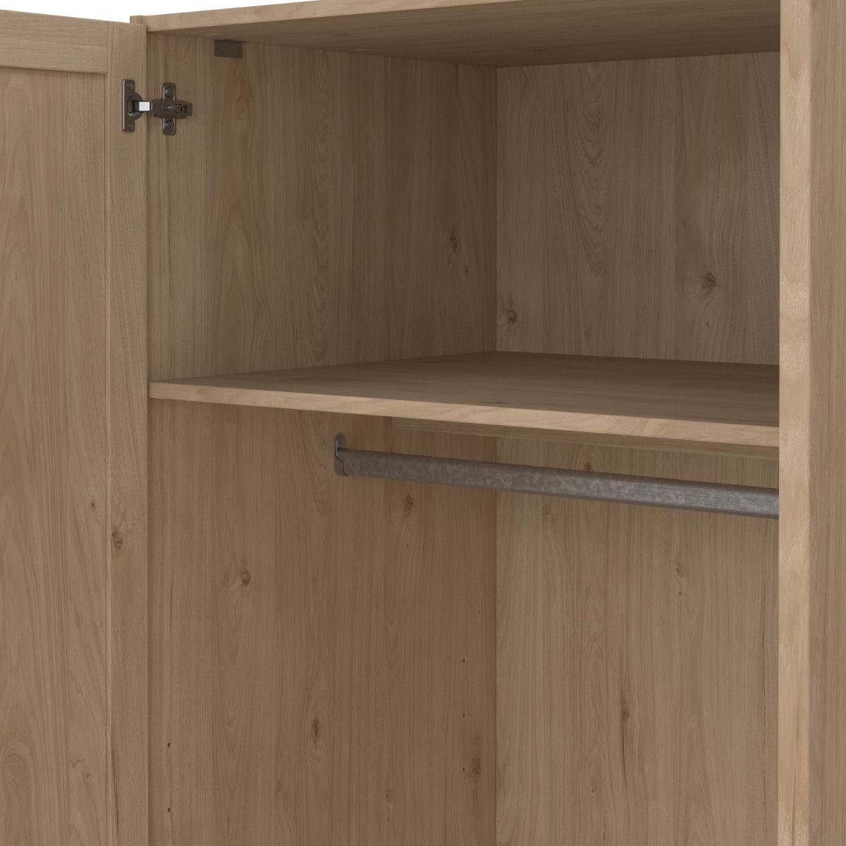 Brande Wardrobe With 3 Frame Doors In Jackson Hickory Oak - Price Crash Furniture