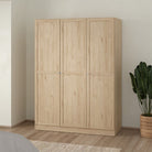 Brande Wardrobe With 3 Frame Doors In Jackson Hickory Oak - Price Crash Furniture