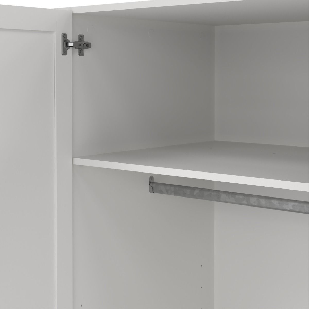 Brande Wardrobe With 4 Frame Doors In White - Price Crash Furniture