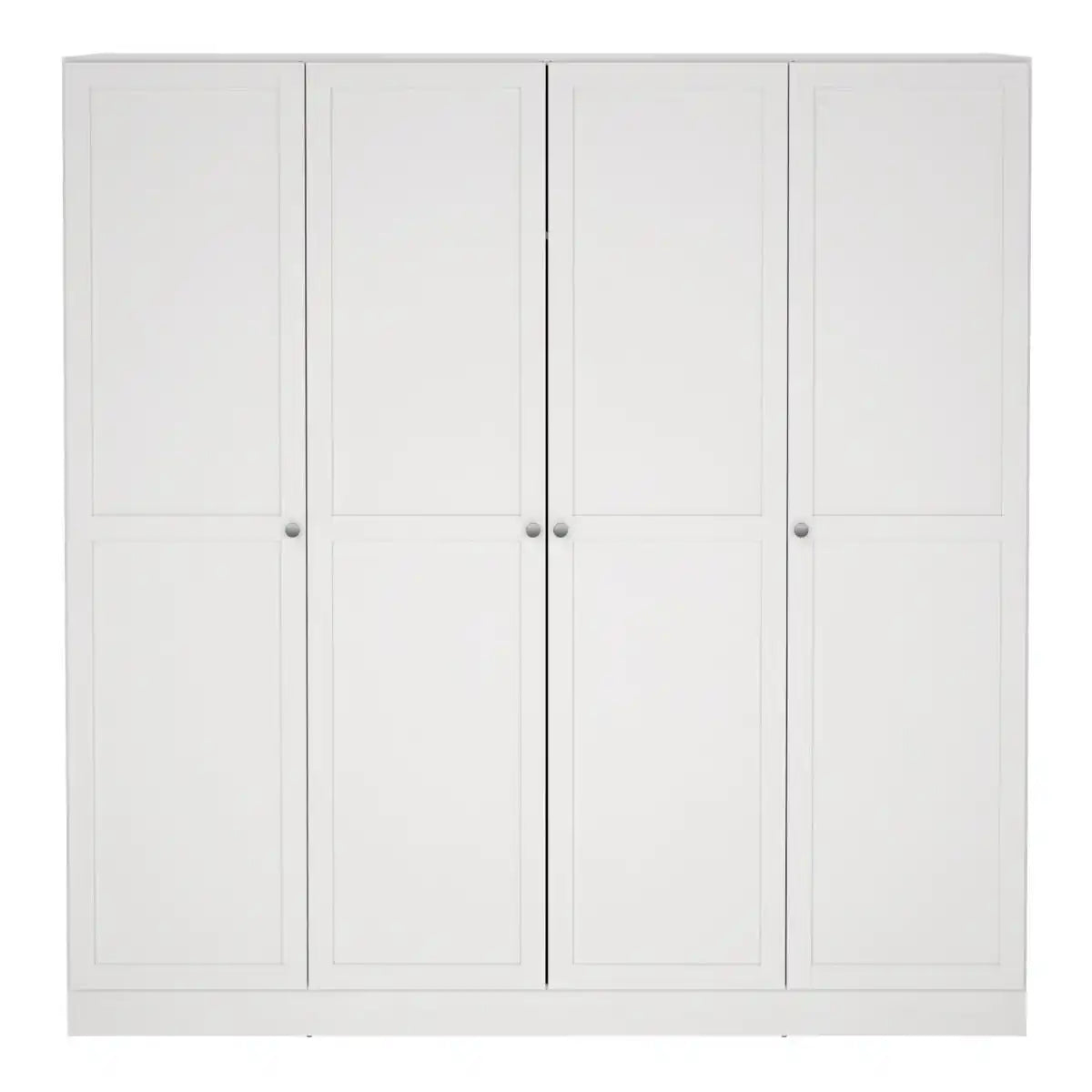 Brande Wardrobe With 4 Frame Doors In White - Price Crash Furniture