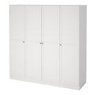 Brande Large Wide Shaker Style Wardrobe With 4 Frame Doors In White - Price Crash Furniture