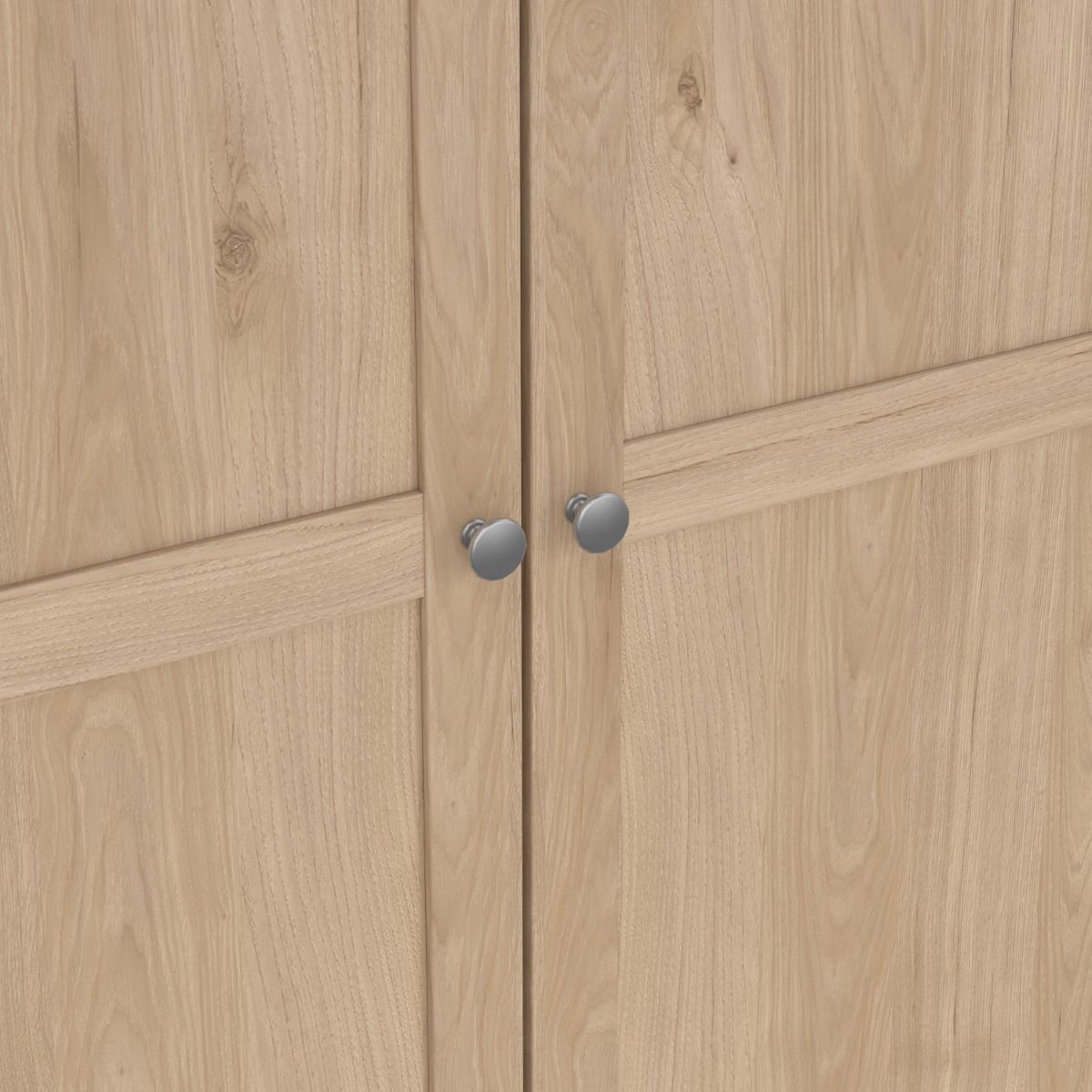 Brande Large Wide Wardrobe With 4 Frame Doors In Jackson Hickory Oak - Price Crash Furniture