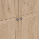 Brande Large Wide Wardrobe With 4 Frame Doors In Jackson Hickory Oak - Price Crash Furniture